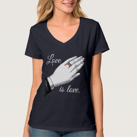 プライド 結婚指輪 愛 Tシャツ (正面)