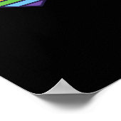 プライド – 翼を持つレインボーカラーハート。ゲイlgbtq ポスター (角)