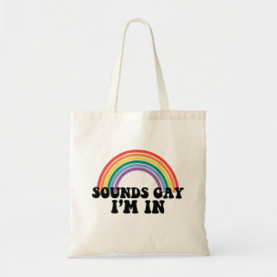 プライド LGBT サウンド ゲイだって気にしない レインボー トートバッグ