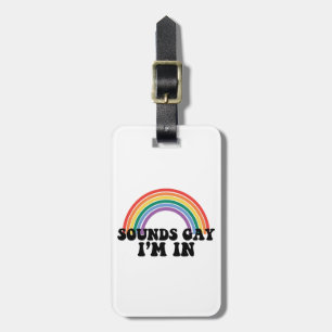 プライド LGBT サウンド ゲイ 私はゲイ レインボー ラゲッジタグ