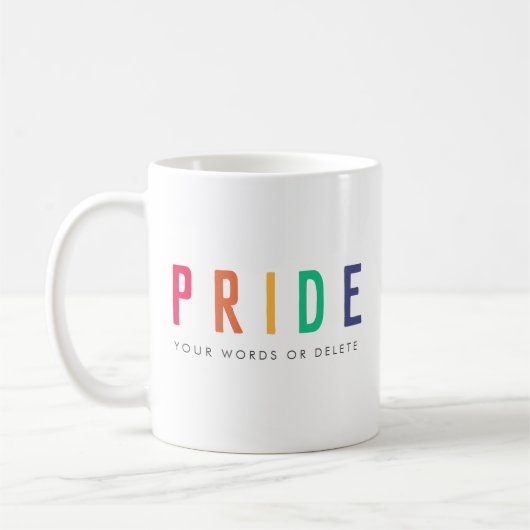 プライド | LGBTQゲイモダン虹 コーヒーマグカップ (左)