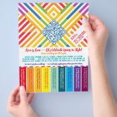 プライド LGBTQ+ はがし式フライヤー チラシ (手)