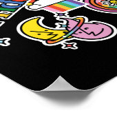 プライド+LGBTQ。ラブプライド。虹のハート(花) ポスター (角)