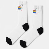 プライド LGBTQ レインボーフラッグ ソックス (左)