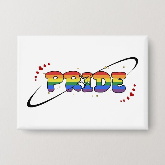 プライド LGBTQ レインボーフラッグ バッジ (正面)
