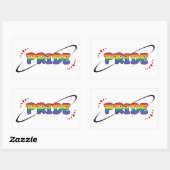 プライド LGBTQ レインボーフラッグ 長方形シール (シート)