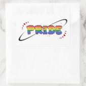 プライド LGBTQ レインボーフラッグ 長方形シール (バッグ)