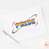 プライド LGBTQ レインボーフラッグ 長方形シール (封筒)