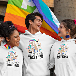 プライド LGBTQ 人々との団結 パーカ