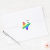 プライド LGBTQA+ レインボー 蝶 Love is Love ハートシール (封筒)