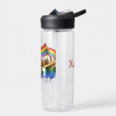 プライド | LGBTQIA +人とフラグパーソナライズされた ウォーターボトル (左面)