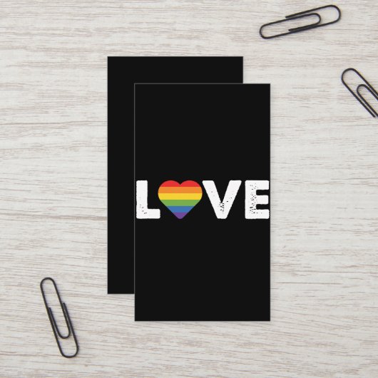 プライド・Love is Love・ゲイの平等・レインボー・LGBTQ 名刺 (正面/裏面インサイチュ)