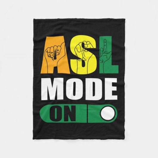 プライドAslモードの誇りを持った手書き言語 フリースブランケット (正面)