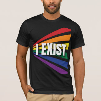 プライドI Exist LGBTQIA+活動家とAlly Rainbow Tシャツ