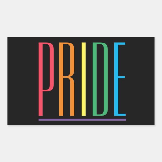 プライドII矩形ステッカー 長方形シール (正面)