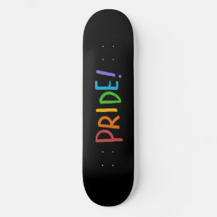 プライドLGBTカラータイポグラフィデザイン スケートボード