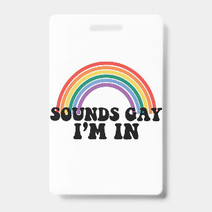 プライドLGBTゲイサウンド レインボーにいます バッジ