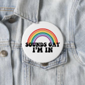 プライドLGBTゲイサウンド レインボーにいます 缶バッジ (インサイチュ)