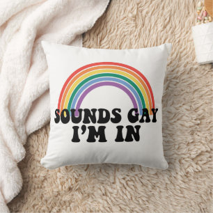 プライドLGBTサウンド ゲイです レインボー クッション