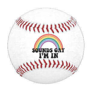 プライドLGBTサウンド ゲイです レインボー 野球ボール