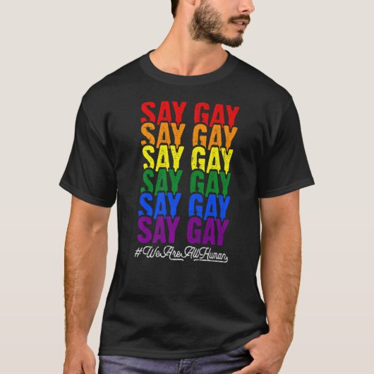 プライドLGBTセーゲイレインボーセー誇りを持ったスLGBTQ G Tシャツ (正面)