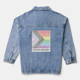 プライドLGBTダイバーシティレインボーカスタムワードクラウド デニムジャケット