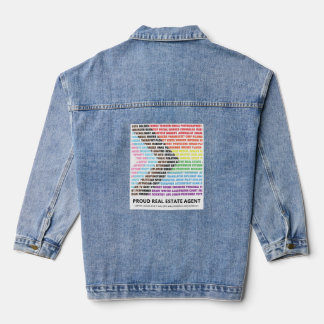 プライドLGBTダイバーシティレインボーカスタムワードクラウド デニムジャケット