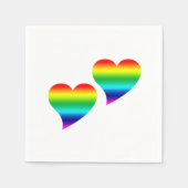 プライドlgbtハートバレンタインデー紙 スタンダードカクテルナプキン (正面)