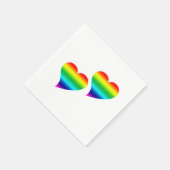 プライドlgbtハートバレンタインデー紙 スタンダードカクテルナプキン (角)