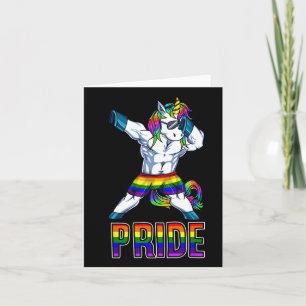 プライドLGBTボディビルユニコーンマッスルレズビアンゲイ カード