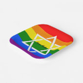 プライドLGBTレインボーフラッグユダヤゲイ ペーパープレート (傾斜あり)