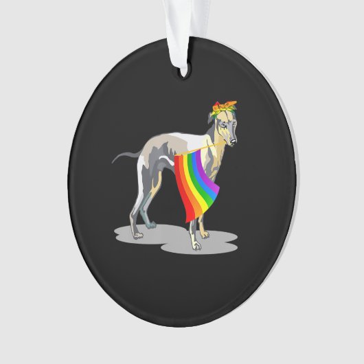 プライドLGBT国旗のゲイベレズビアンウィペットラバーギフト オーナメント (正面)