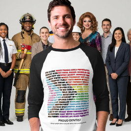 プライドLGBT多様性レインボーワードクラウドラグラン Tシャツ