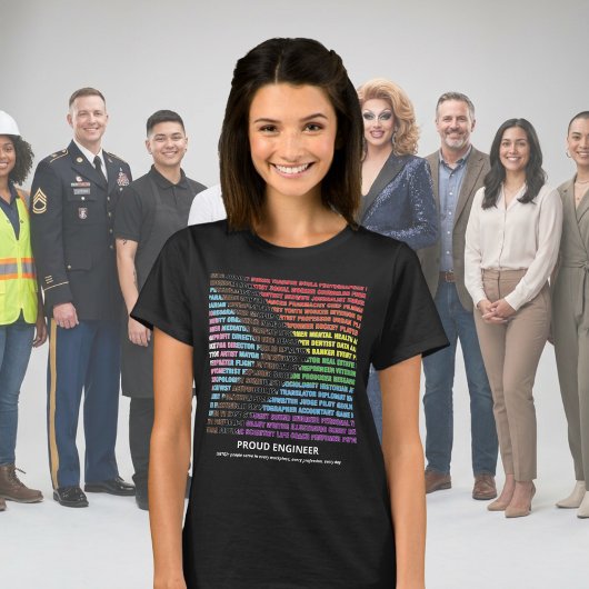 プライドLGBT多様性レインボーワードクラウド 女性用 Tシャツ