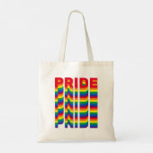 プライドlgbt lgbtqゲイレインボーレトロカラークール トートバッグ (裏面)