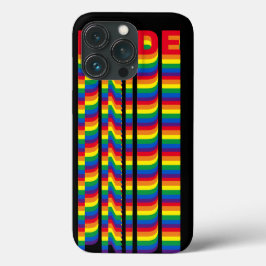 プライドlgbt lgbtq同性愛者ゲイフラグパターンブラック iPhone 13 proケース