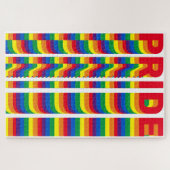 プライドlgbt lgbtq同性愛者ゲイレインボーカラーパターン ジグソーパズル (横)