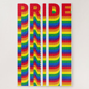 プライドlgbt lgbtq同性愛者ゲイレインボーカラーパターン ジグソーパズル