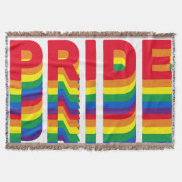 プライドlgbt lgbtq同性愛者ゲイレインボーカラーパターン スローブランケット