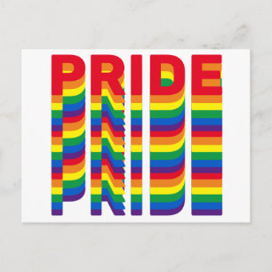 プライドlgbt lgbtq同性愛者ゲイレインボーレトロカラー ポストカード
