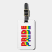 プライドlgbt lgbtq同性愛者ゲイレインボーレトロカラー ラゲッジタグ (正面縦)