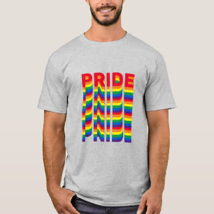 プライドlgbt lgbtq同性愛者ゲイレインボーレトロカラー tシャツ