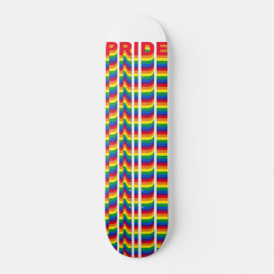 プライドlgbt lgbtq同性愛者ゲイレインボーレトロパターン スケートボード