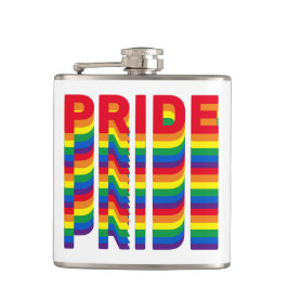 プライドlgbt lgbtq同性愛者ゲイレインボーレトロパターン フラスク