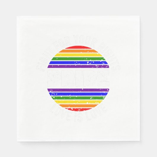 プライドLGBT Loveが勝利、我々は同性愛者とコピー誇りを持った スタンダードランチョンナプキン (正面)