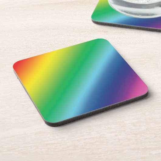 プライドlgbtqレインボーカラーパターン コースター (左側)