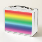 プライドlgbtqレインボーフラッグカラーパターン メタルランチボックス (裏面)