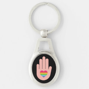 プライドlgbtq同性愛者ラブ。レインボーカラー キーホルダー