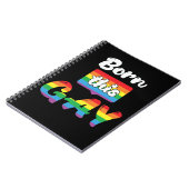 プライドLGBTQ+この生まれゲイスパイラル写真ノート ノートブック (左側)