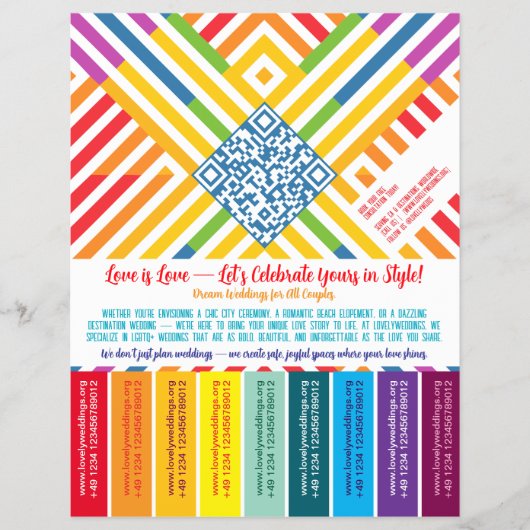 プライドLGBTQ+ティアオフフライヤー チラシ (正面)